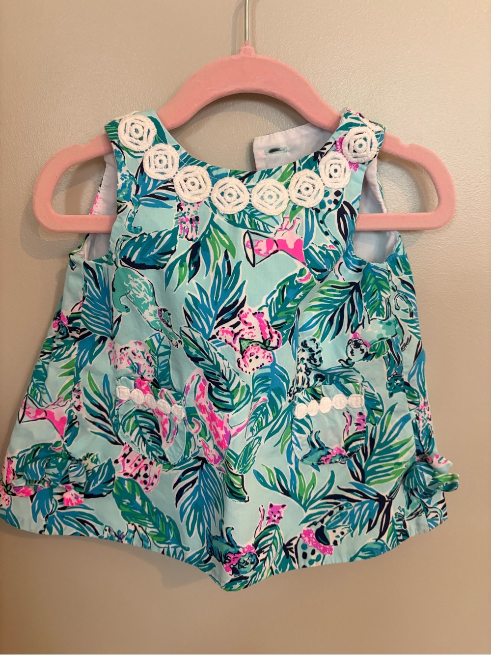 Lilly Pulitzer Aqua Bloomer w/Dogs